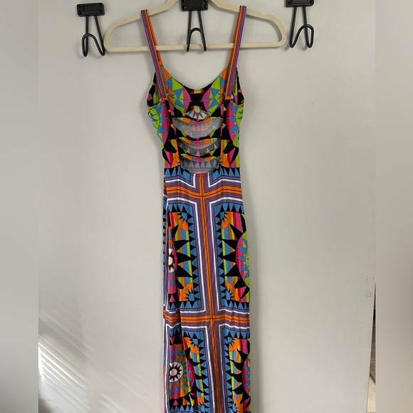Mara Hoffman Swim, women XS, multicolor geometric pattern ladder back midi maxi - Picture 4 of 8